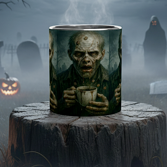 ☕💀 ¡Despierta de entre los muertos con tu café zombie! 👁️🗨️ – Halloween 2025 🎃