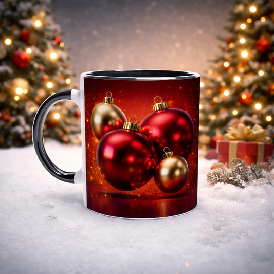 🎄✨ Taza Navideña “Brillo de Navidad” – Calidez y Elegancia en Cada Sorbo ☕🎁