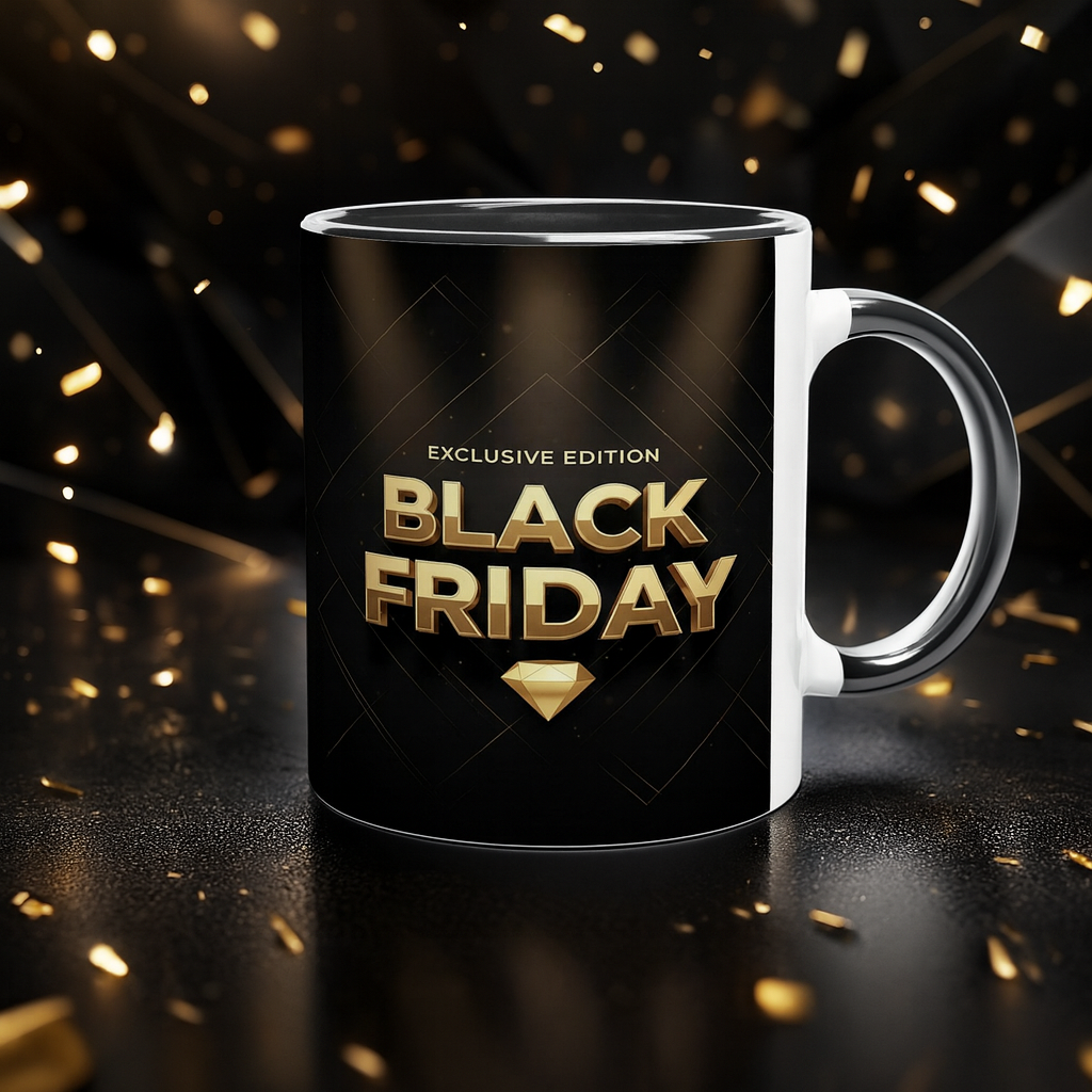 ✨ La Taza Oficial del Imperio del Café – ¡Edición Black Friday! ⚡🖤☕” ✨