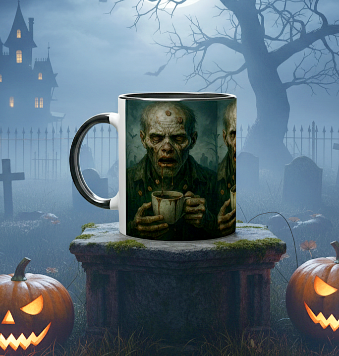☕💀 ¡Despierta de entre los muertos con tu café zombie! 👁️‍🗨️ – Halloween 2025 🎃
