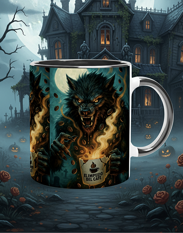 Taza Hombre Lobo del Café – Halloween 2025 ☕🌕