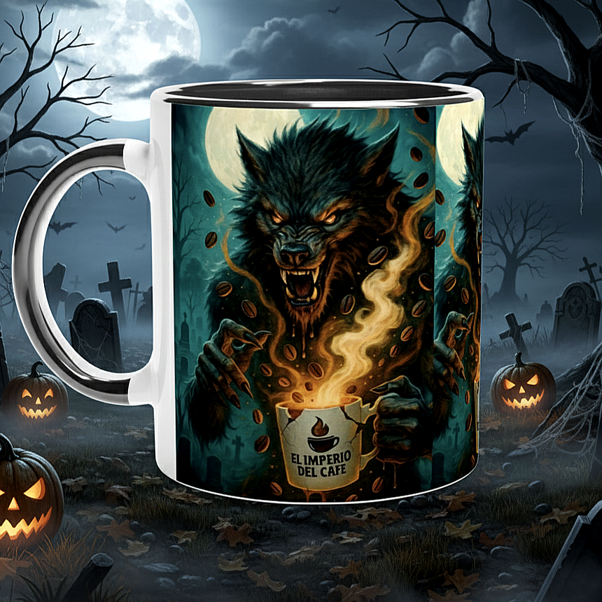 Taza Hombre Lobo del Café – Halloween 2025 ☕🌕